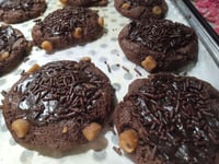 Double Chocolate Snickers Cookies 