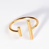 Gold Plated Sterling Silver double bar Ring