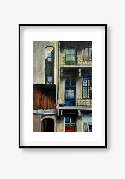 Image of (Original) Weiner Leo Street. Budapest.  (framed)