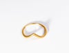 Gold Plated Sterling Silver V Ring