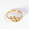 Gold Plated Sterling Silver Leaves Ring