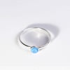 Sky Blue Opal Sterling Silver Ring