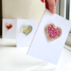 Sequin Heart Applique Keepsake Greetings Card