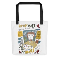 Image 1 of All-Over Print Tote Bob Ross