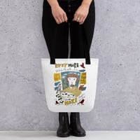 Image 3 of All-Over Print Tote Bob Ross