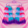 Futuristic Plushy Lolita Fluffies legwarmers *pink & blue* ♡XS/S♡ 