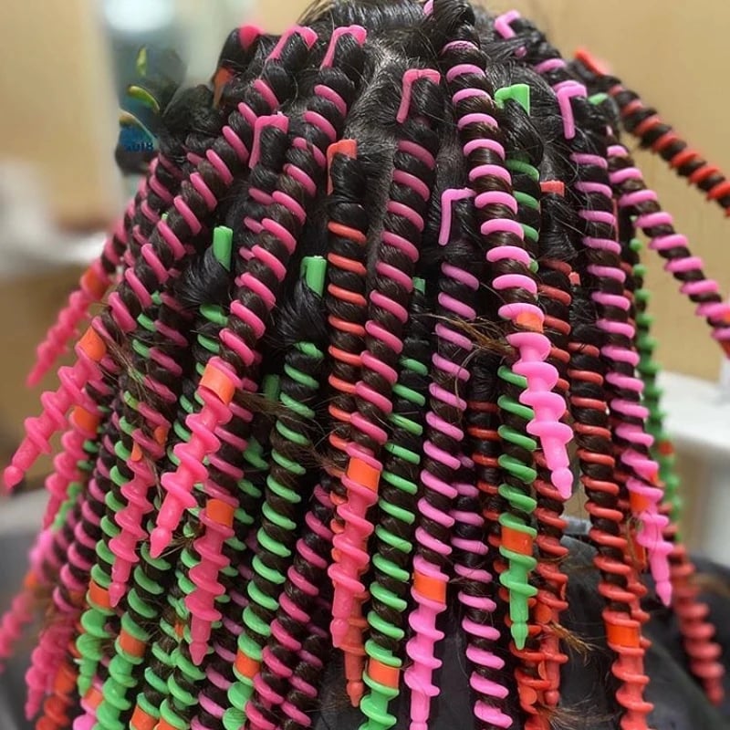  Spiral Plastic Perm Stick Magic Curly Roller Hair Bars A Professional Hairstyle Tool
