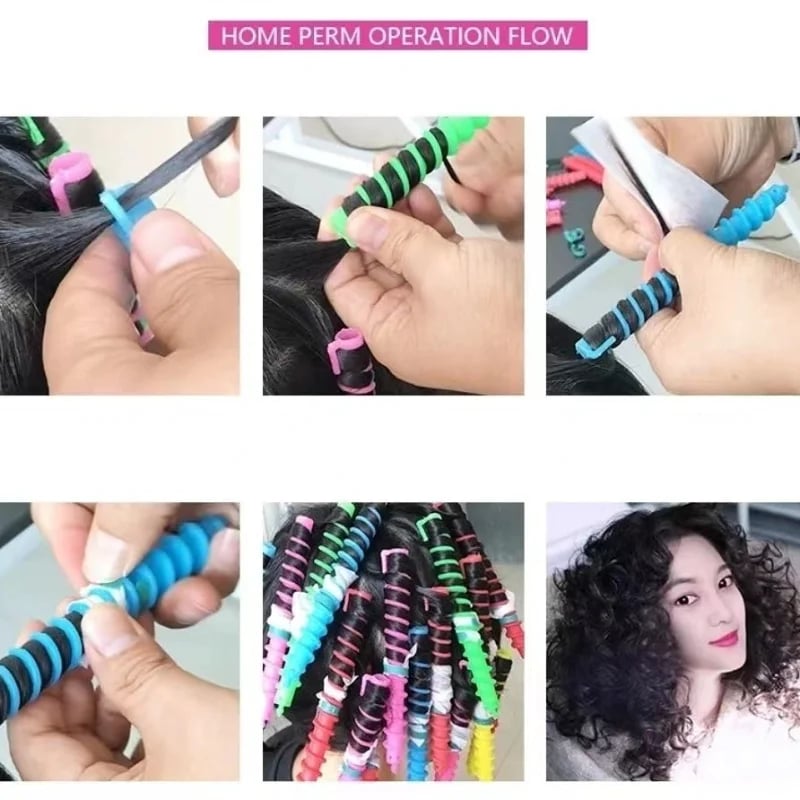 Spiral Plastic Perm Stick Magic Curly Roller Hair Bars A Professional Hairstyle Tool
