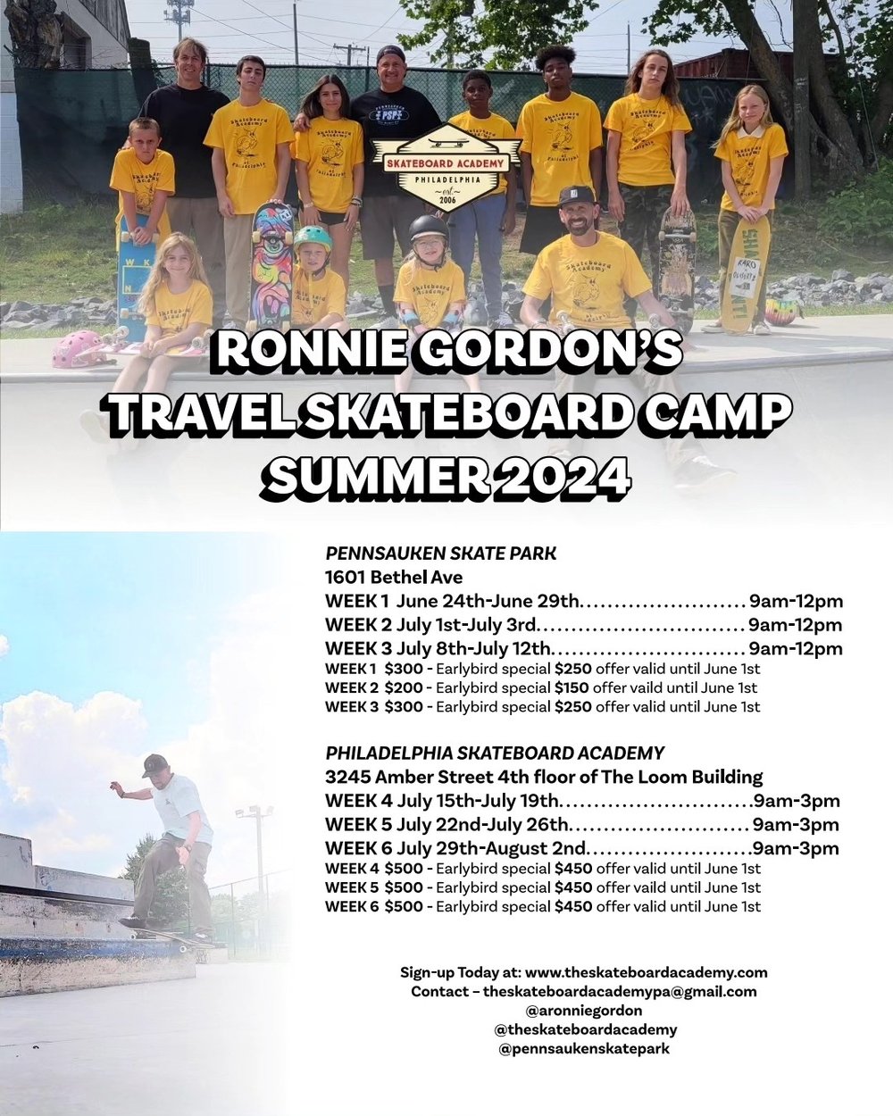 2024 Ronnie Gordon Community Sk8 Camp (Pennsauken NJ)