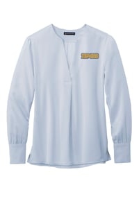 Image 3 of Brooks Brothers Women's Open Neck Satin Blouse BB18009