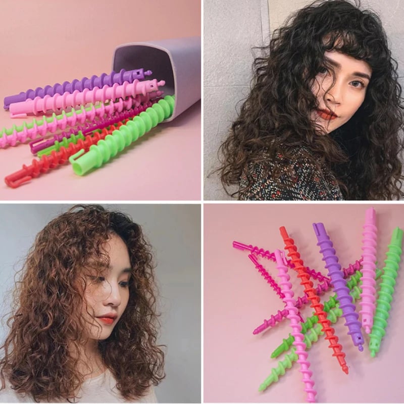  Spiral Plastic Perm Stick Magic Curly Roller Hair Bars A Professional Hairstyle Tool