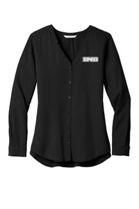 Image 2 of Port Authority Ladies Long Sleeve Button Front Blouse LW700