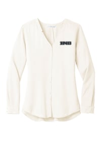 Image 3 of Port Authority Ladies Long Sleeve Button Front Blouse LW700