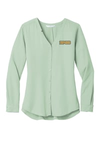 Image 4 of Port Authority Ladies Long Sleeve Button Front Blouse LW700