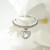 Image 3 of 18K Gold Plated Heart Charm Ring