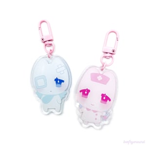 patient cat and nurse bunny charms