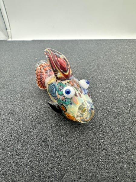 Image of Sarah Krunk Dry Pipe - Milli Fish with Orange Tail