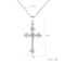 Image of White Gold Plated Zircon Cross Pendant Necklace