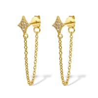 Image 2 of 18K Gold Plated Sterling Silver Earrings