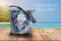 Image 2 of Blue Damask Skull Shoulder Bag