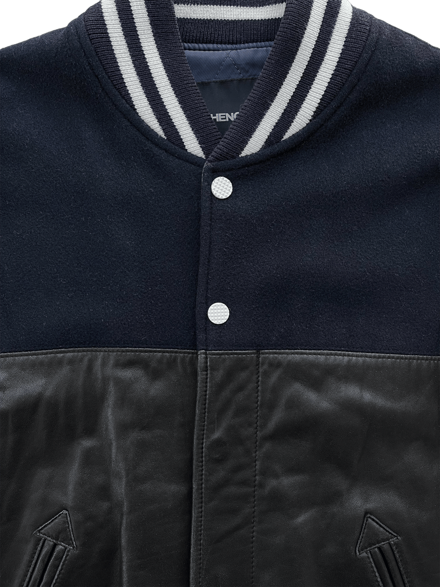 12 Phenomenon Hybrid Varsity Leather Jacket - M | neverlandsupply