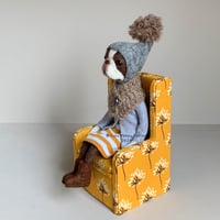 Image 3 of Boston Terrier Doll - Yellow Chair : B 