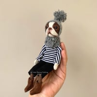 Image 4 of Boston Terrier Doll - Grey Chair : A