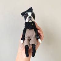 Image 4 of Boston Terrier Doll - Grey Chair : B