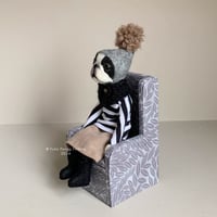 Image 3 of Boston Terrier Doll - Grey Chair : D