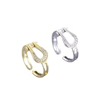 Image 2 of Gold Plated U Shape Open Ring