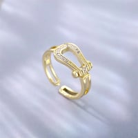 Image 3 of Gold Plated U Shape Open Ring