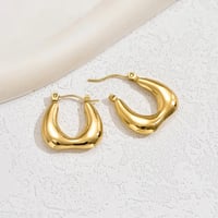 Image 3 of 18K Gold Plated Hoop Earrings