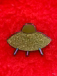 Image 2 of (Esther Pearl Watson) Glitter Saucer Pin (Gold)