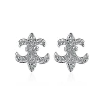 Image 3 of White Gold Plated Stud Earrings