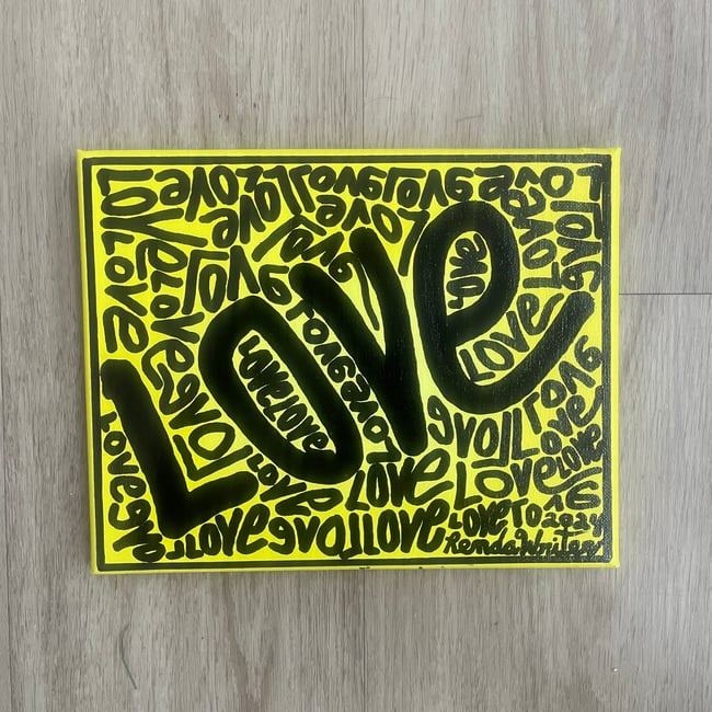 10” x 8” 💛 LOVE 💛 Canvas Original