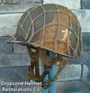 WWII M2 Airborne Helmet 509th PIB D-bale Front Seam Paratrooper Liner Southern France
