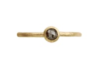 Image 1 of RESERVED Charcoal grey diamond ring. Handmade engagement. Agnes
