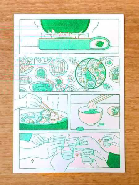 Image of Hot Pot Love Risograph A4 Print