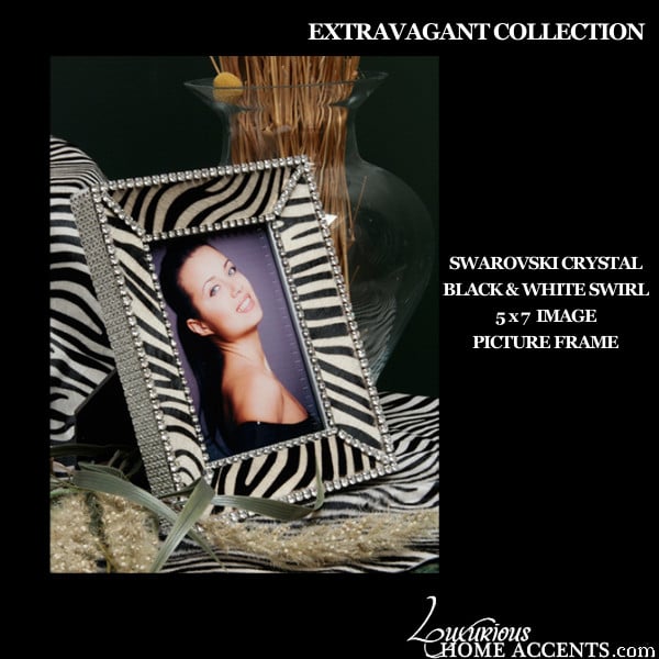 Image of Black/White Animal Print 5x7 Picture Frame