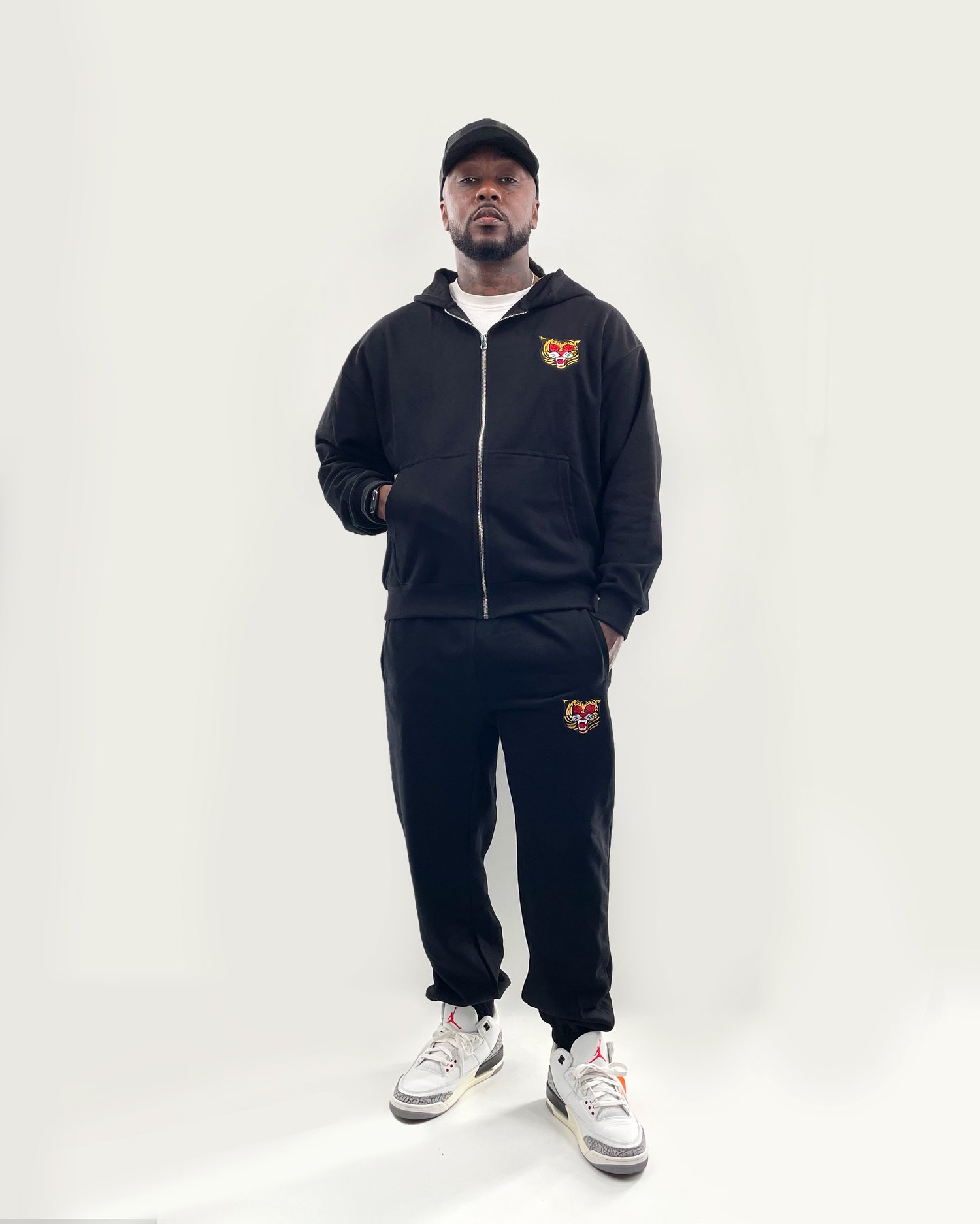 Image of The BLAK Classic Zip Up Hoodie Set