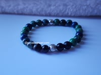 Image 4 of Azurite/Shungite /Black Tourmaline Gemstone Bracelet