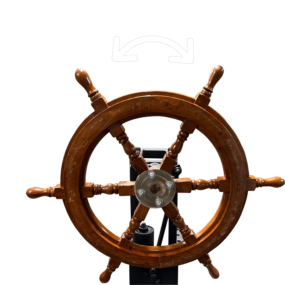 Image of Turning Ship Wheel  Motorized Mechanism