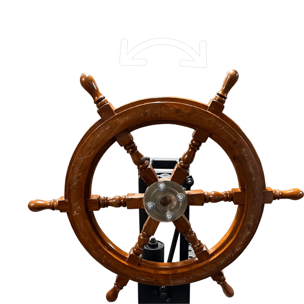 Image of Turning Ship Wheel  Motorized Mechanism