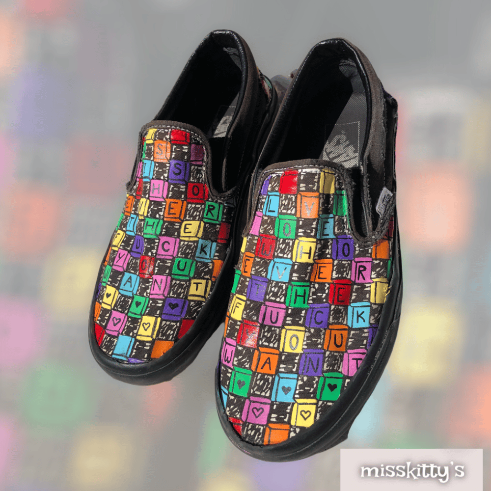 Image of KISS WHOEVER THE FUCK YOU WANT Vans
