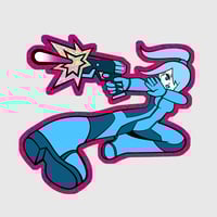 Image 1 of Samus Aran Holographic Glitter Sticker