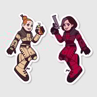 Image 1 of Colette Green + Gina Cross Stickers - Set of 2