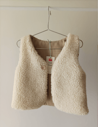 Image 1 of GILET BAMBINO PURA LANA_BEIGE