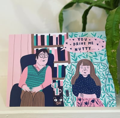 Image of *SUPER SECONDS* Giles and Mary Gogglebox Valentines/ Anniversary Card 