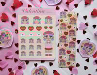 Image 1 of PACK VALENTINA STICKER SHEET + BOOKMARK + STICKER