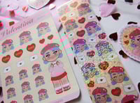 Image 3 of PACK VALENTINA STICKER SHEET + BOOKMARK + STICKER